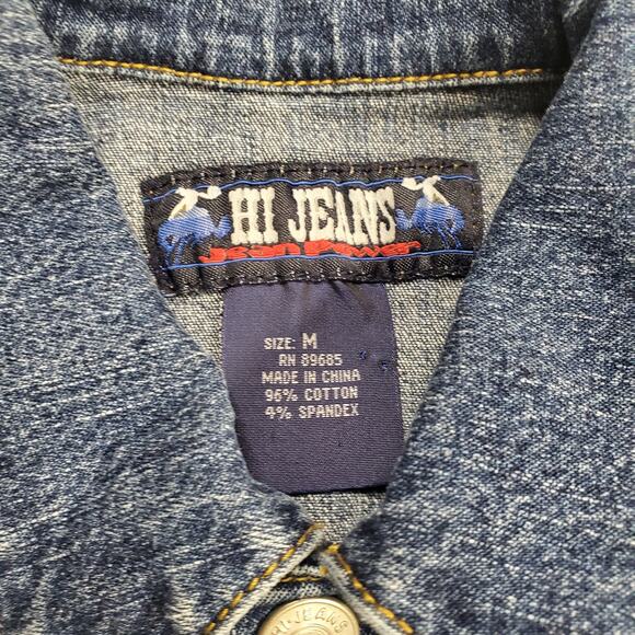 Y2k Denim Jumpsuit Slim Fit Vintage Hi Jeans Flared - Medium - Picture 2 of 6